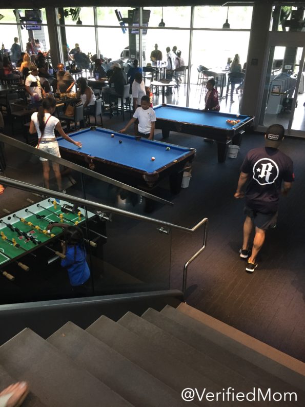 topgolf game room area