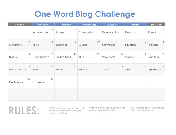 #WordADayChallenge