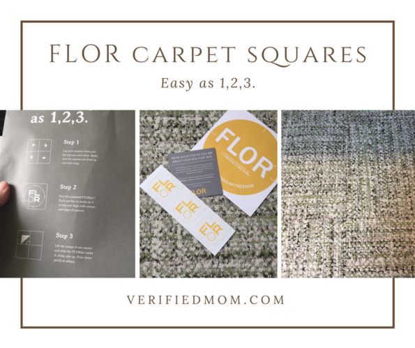 FLOR carpet squares - product review - it's as easy as 1,2,3