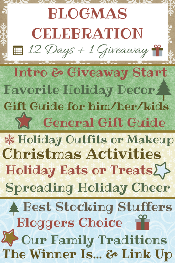 12 Days of Blogmas Line Up