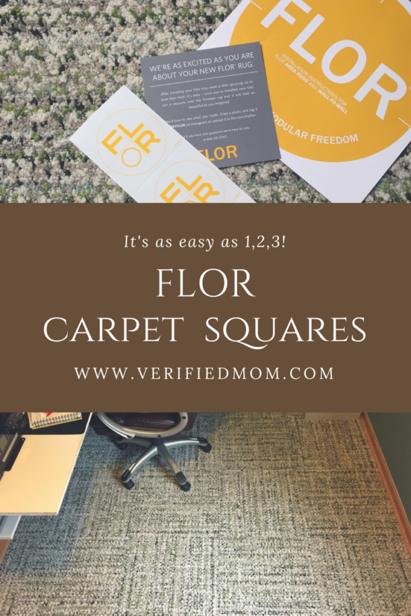 FLOR carpet squares - product review - it's as easy as 1,2,3