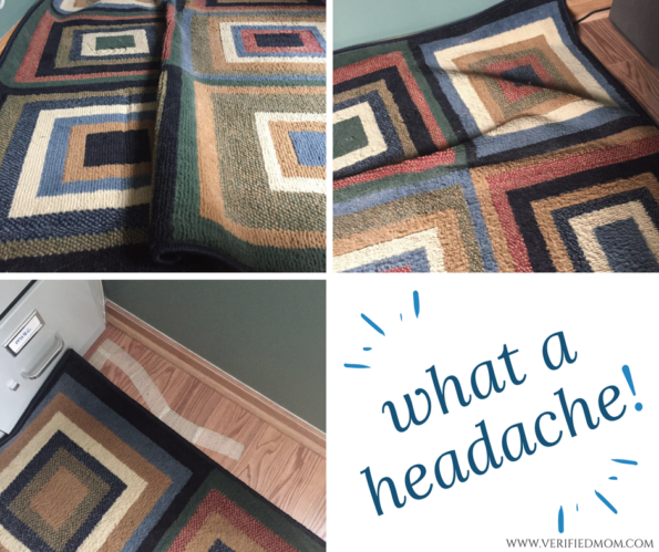 Office Rug before FLOR carpet squares